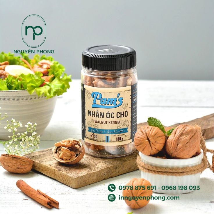 In tem hạt óc chó đẹp, chuyên nghiệp, giá rẻ